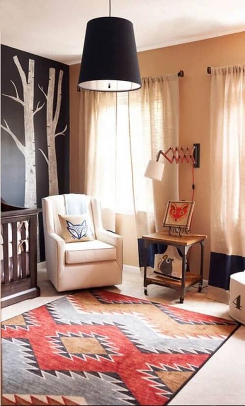 0161MUL201 Heritage rug in baby room