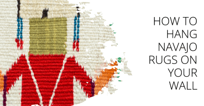 navajo rug hung on wall